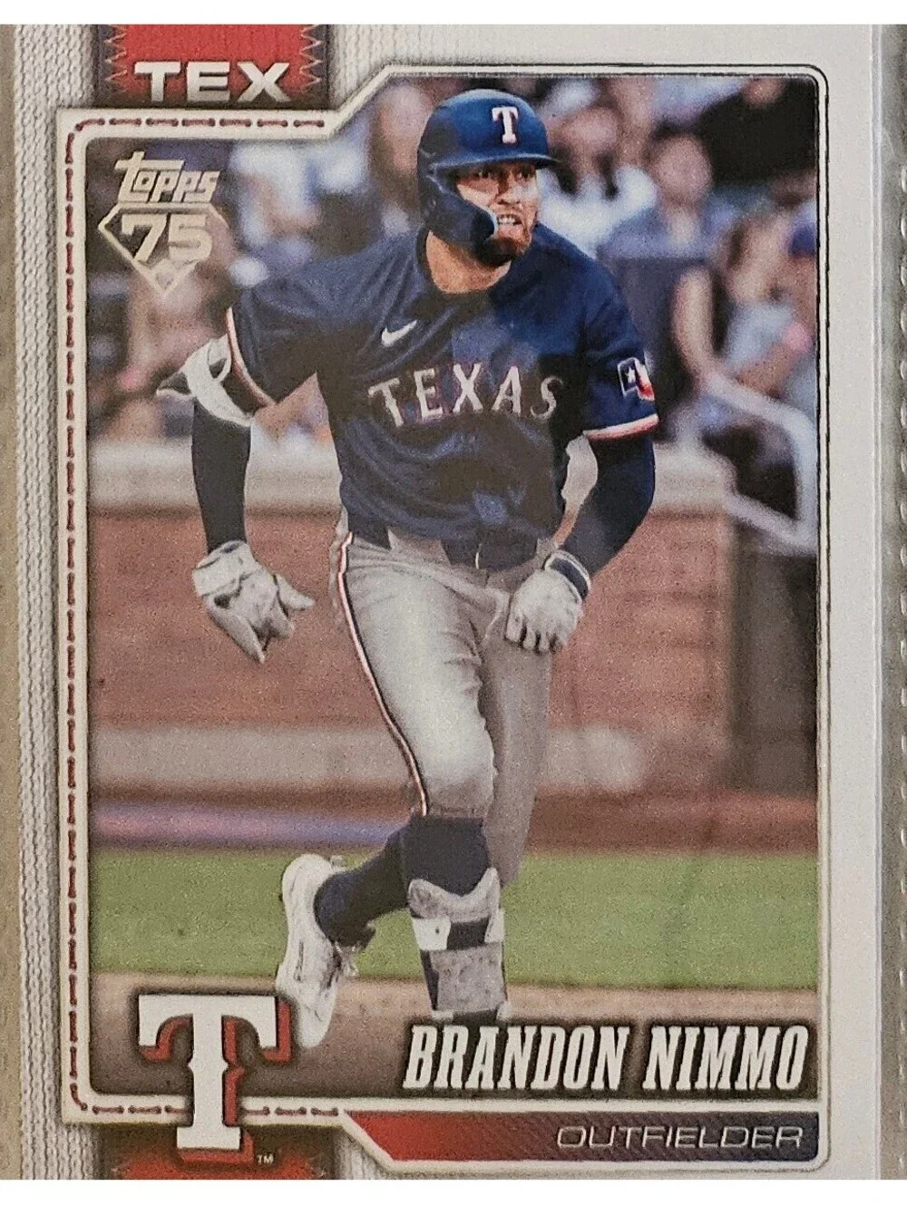 Brandon Nimmo - 2026 Topps 75th anniversary - #470 - Texas Rangers